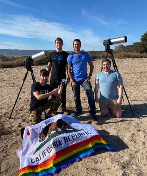 Joe A., an Aerospace Engineering intern from France, is currently completing his program with SETI Institute in California Image courtesy of Joe A.