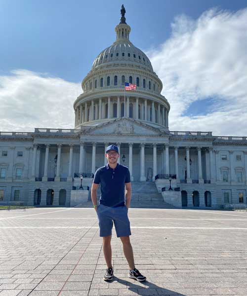Gael in front of the Capitol Building in DC 