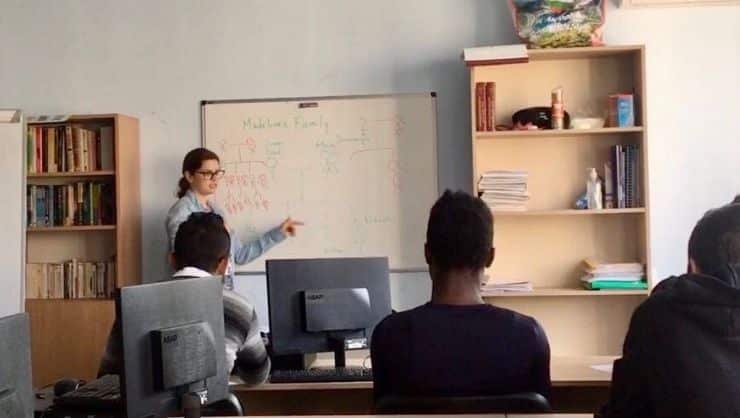 Teaching language classes to refugees and migrants in Bulgaria.