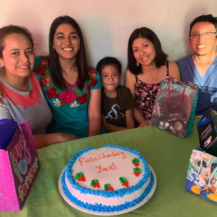 Celebrating the birthday of an acompañantes grandchild in Jaltenango de la Paz