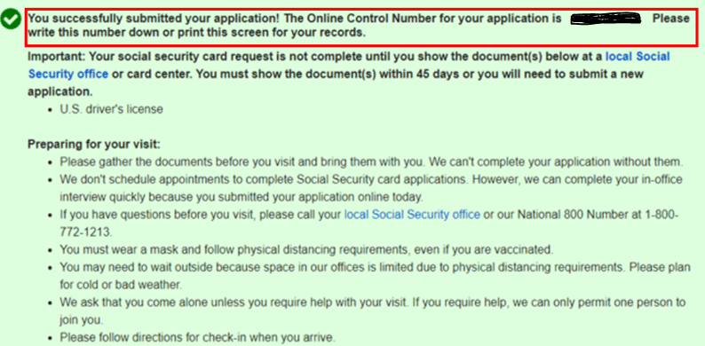 social security number application upload