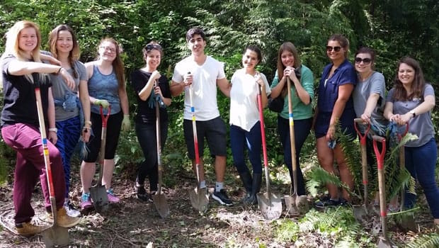 Au pairs celebrated Earth Day by doing conservation work.
Image courtsey of Tauryn Beeman