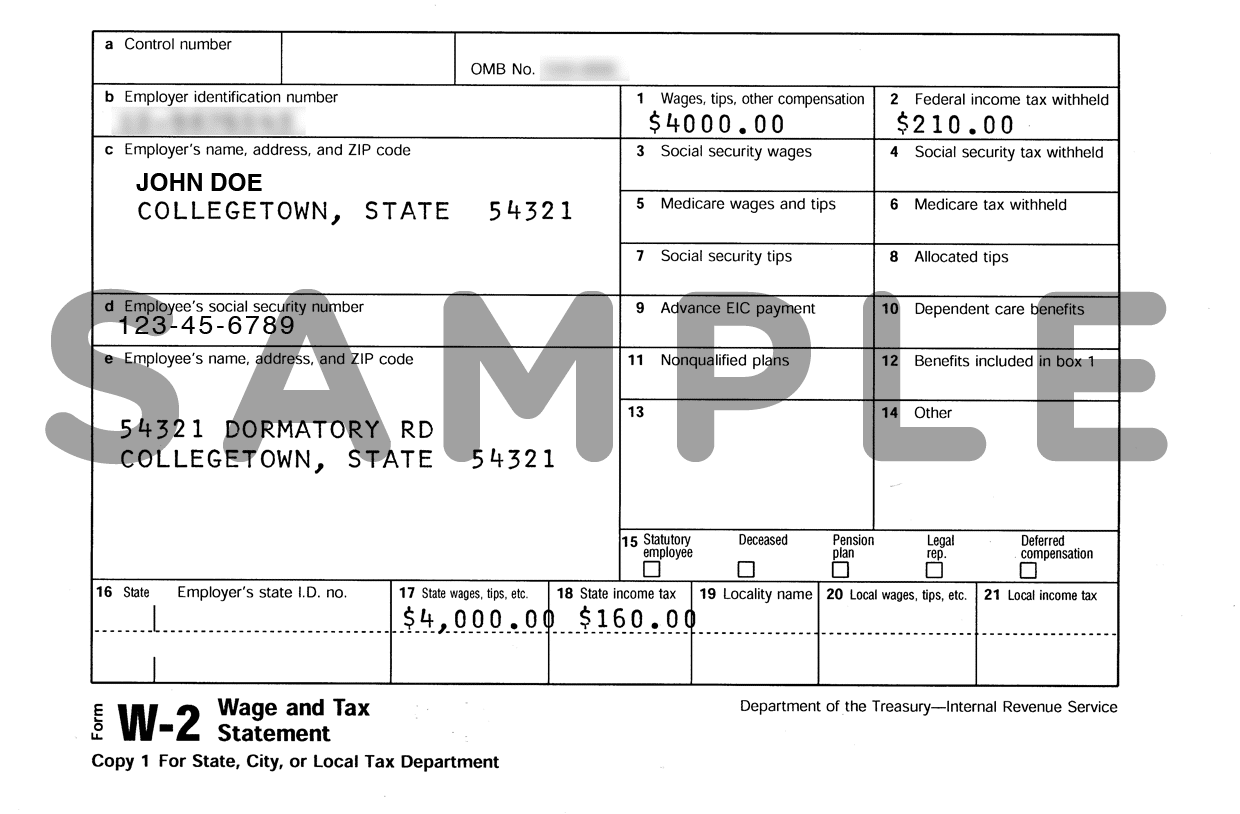 W-2 Tax Form
