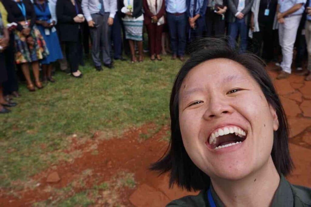 Selfie outside the UN office in Nairobi, Kenya.