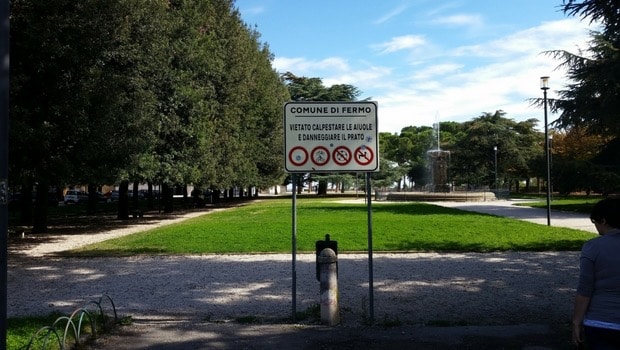A snapshot of Girfalco Park in Fermo, Le Marche.