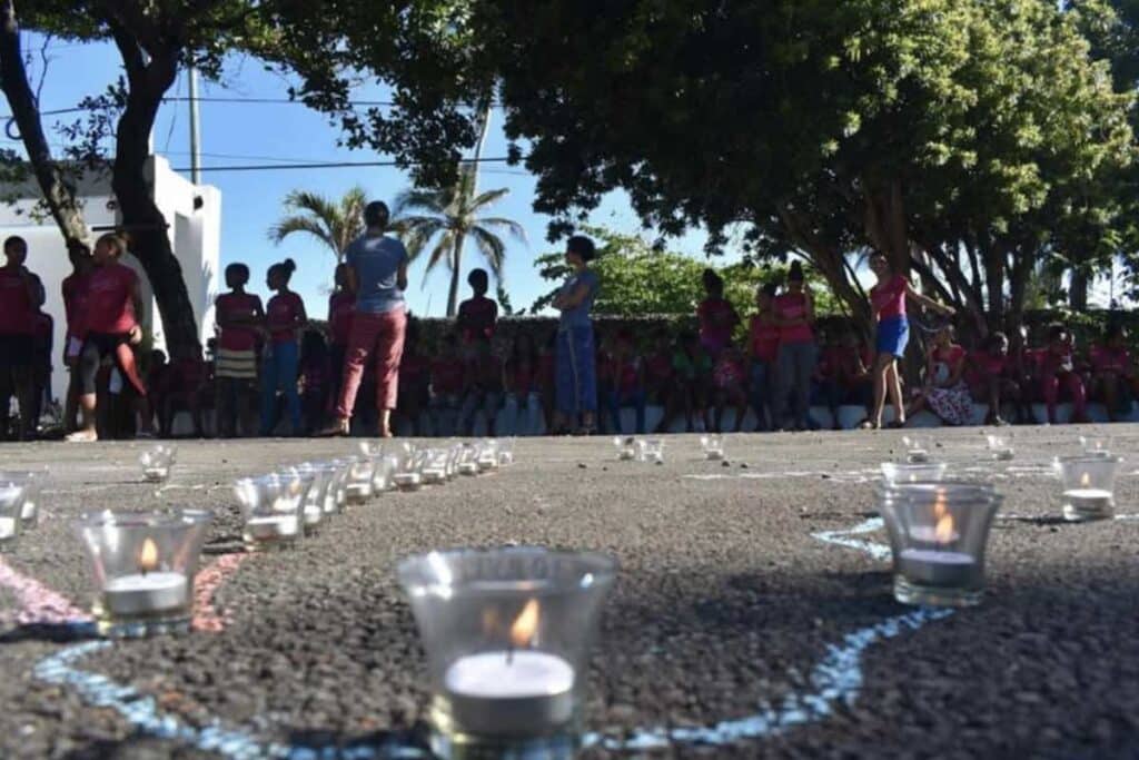 Candlelight vigil at the Border of Lights event to commemorate the lives lost during the Parsley massacre.