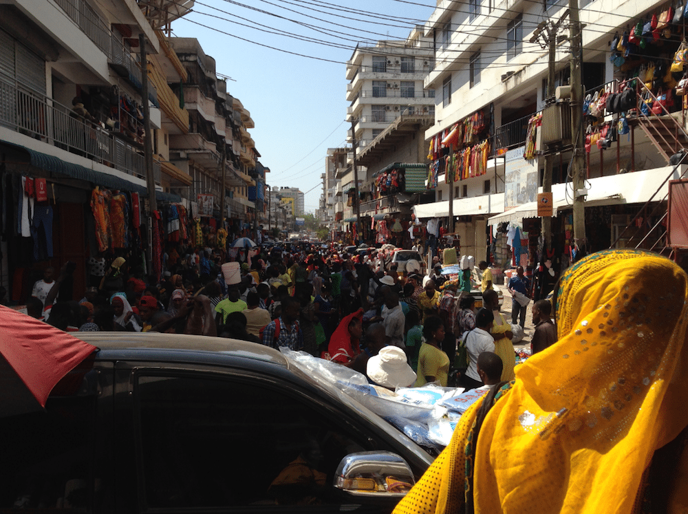 street in kariakoo neighborhood