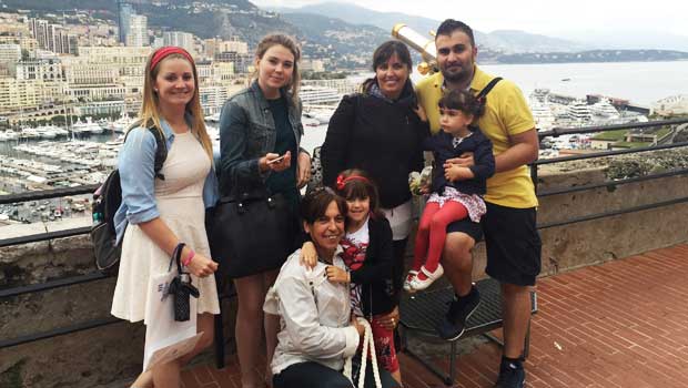 My host family and I in Sanremo.