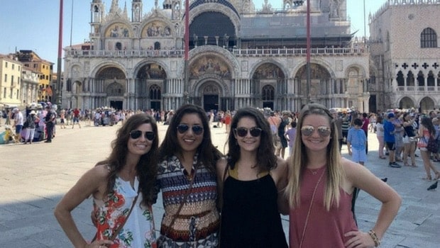 The girls and I at St. Mark’s Cathedral in Venice during a weekend getaway.