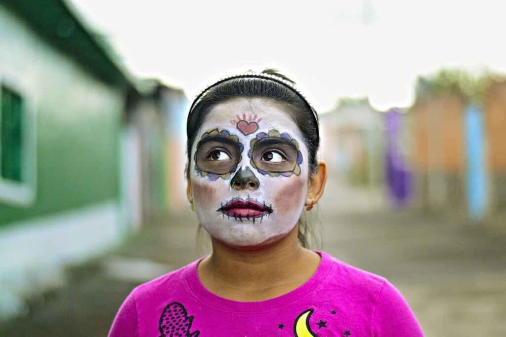 Day of the Dead face paint.
