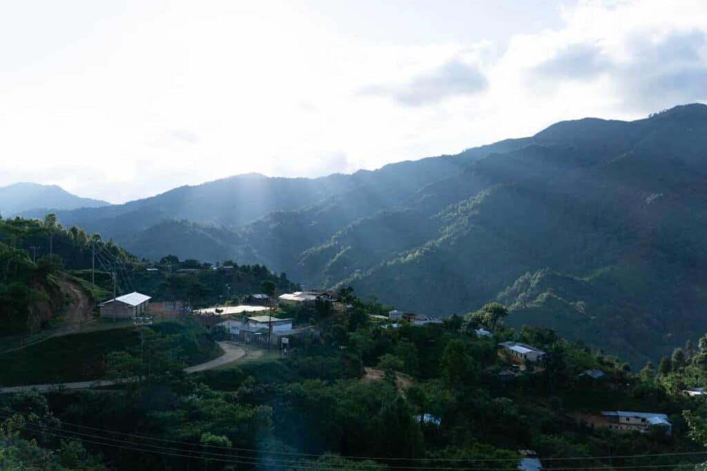 Lush forest surrounds the Sierra Madre community of Chiapas, Mexico.