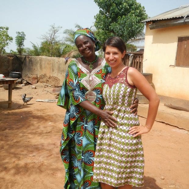 Alicia G. in the field in Kara, Togo.
