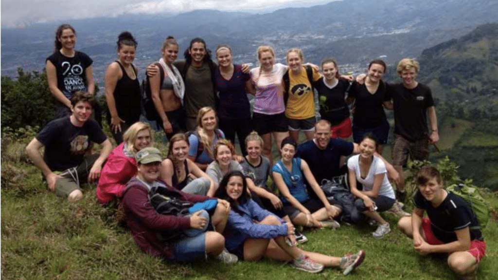 Students learning Spanish on an immersion program in Costa Rica.